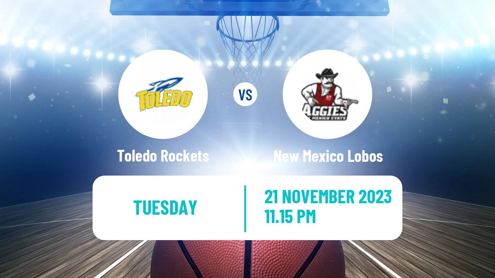 Basketball NCAA College Basketball Toledo Rockets - New Mexico Lobos