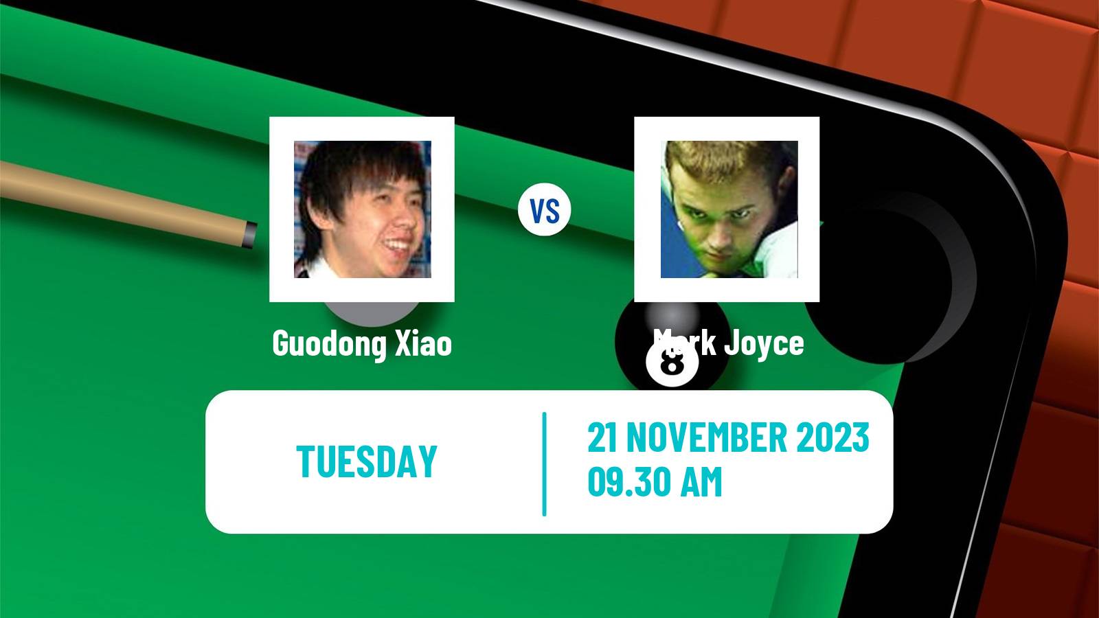 Snooker Uk Championship Guodong Xiao - Mark Joyce