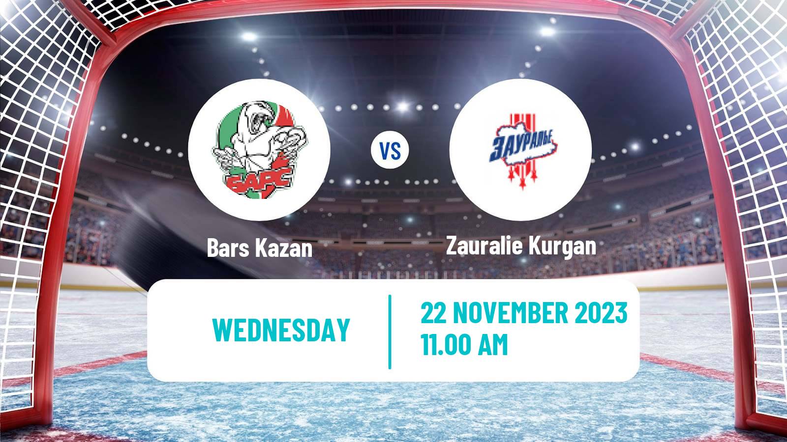 Hockey VHL Bars Kazan - Zauralie Kurgan