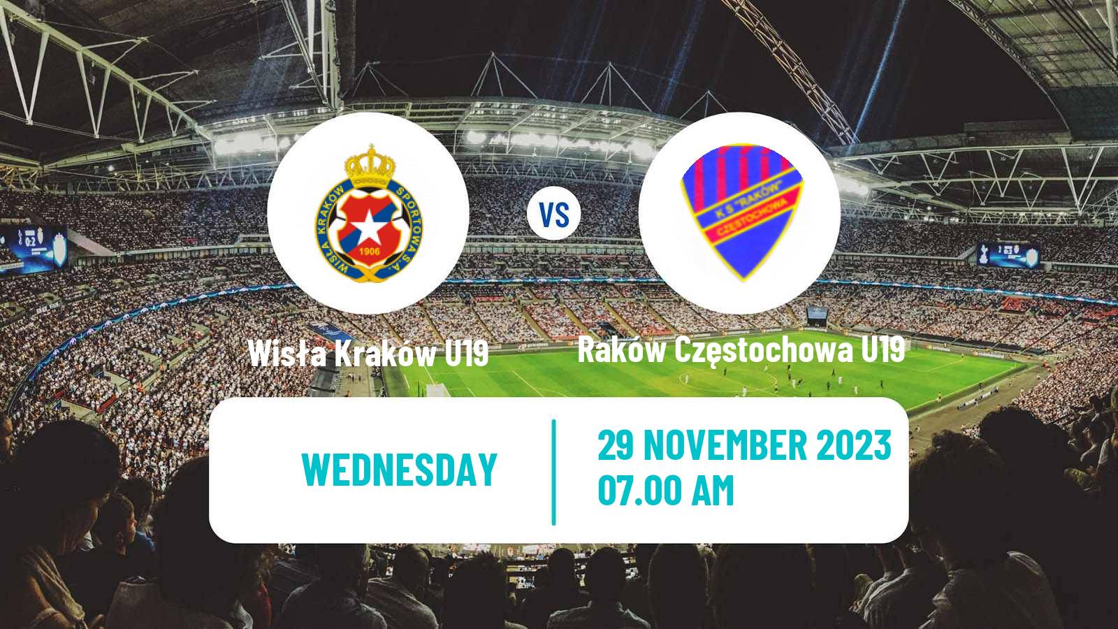 Soccer Polish Central Youth League Wisła Kraków U19 - Raków Częstochowa U19