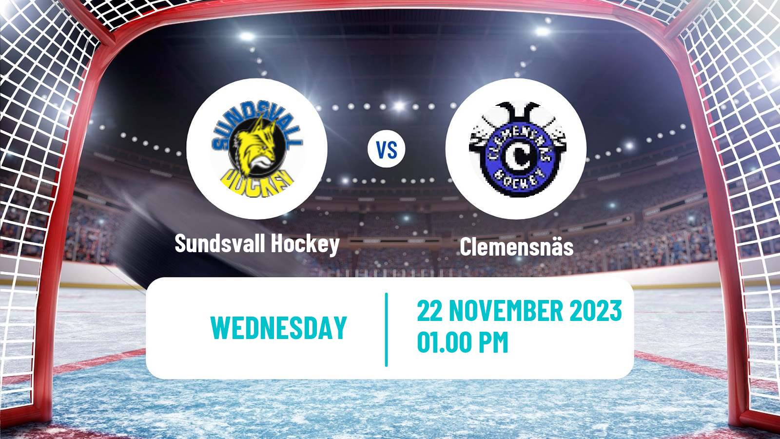 Hockey Swedish HockeyEttan Norra Sundsvall Hockey - Clemensnäs
