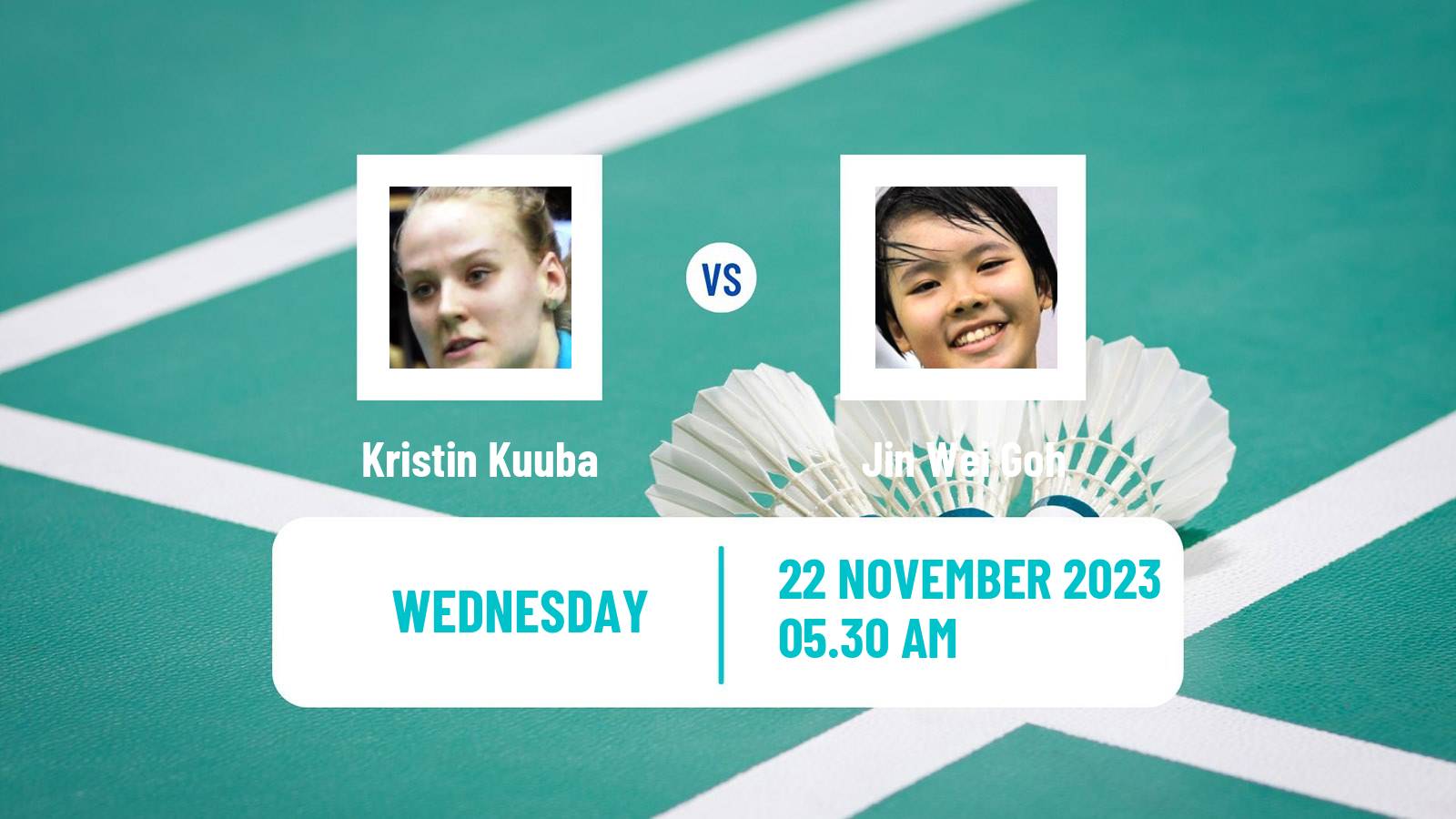 Badminton BWF World Tour China Masters 2 Women Kristin Kuuba - Jin Wei Goh