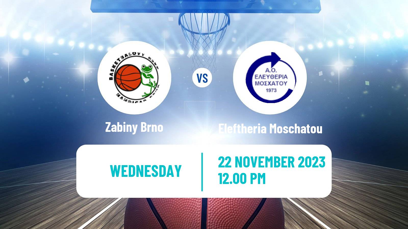 Basketball Eurocup Women Zabiny Brno - Eleftheria Moschatou