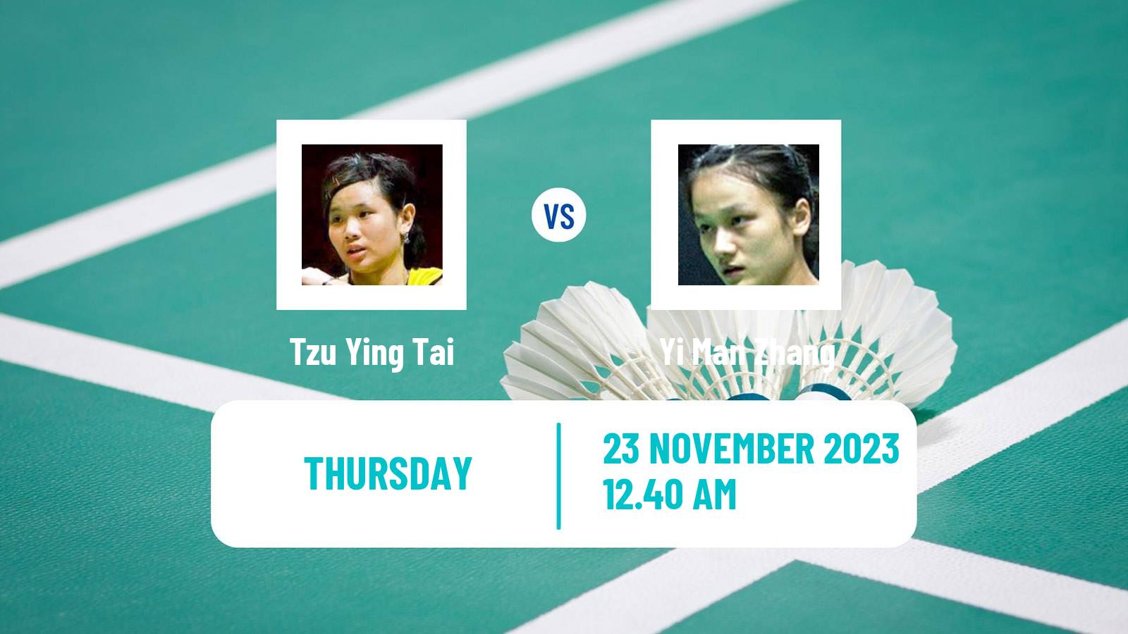 Badminton BWF World Tour China Masters 2 Women Tzu Ying Tai - Yi Man Zhang