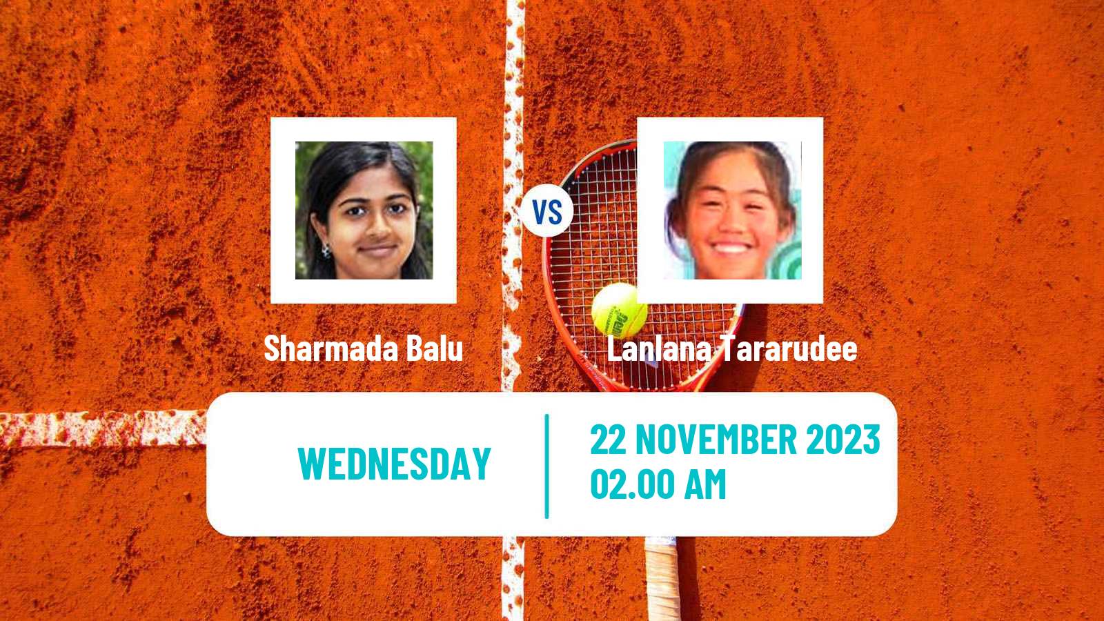 Tennis ITF W25 Bengaluru 2 Women Sharmada Balu - Lanlana Tararudee