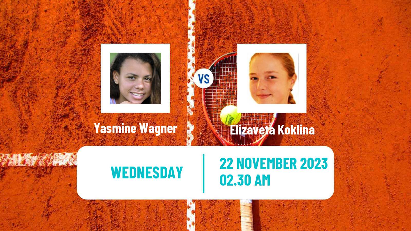 Tennis ITF W15 Sharm Elsheikh 22 Women Yasmine Wagner - Elizaveta Koklina
