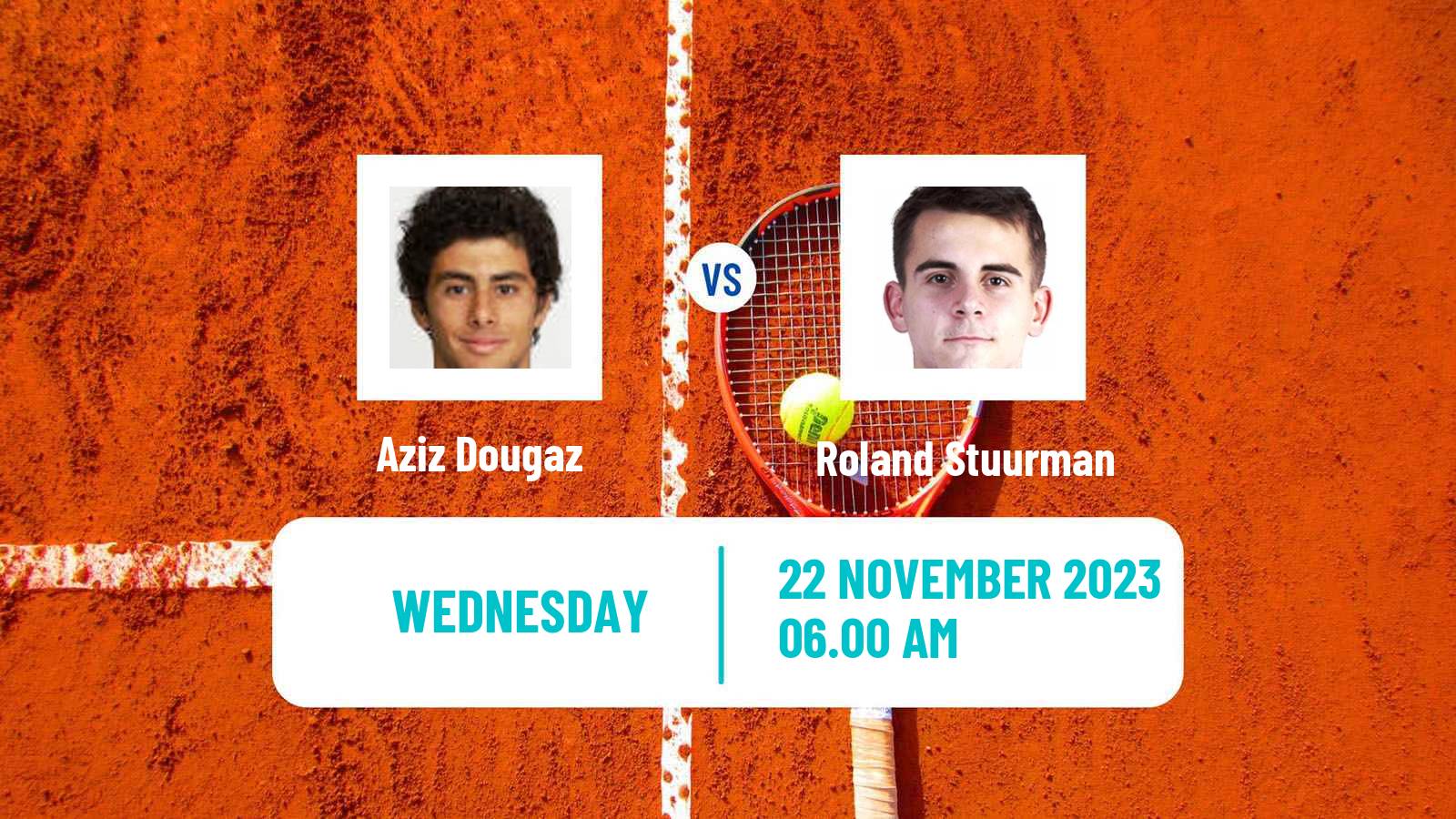 Tennis ITF M25 Monastir 9 Men Aziz Dougaz - Roland Stuurman