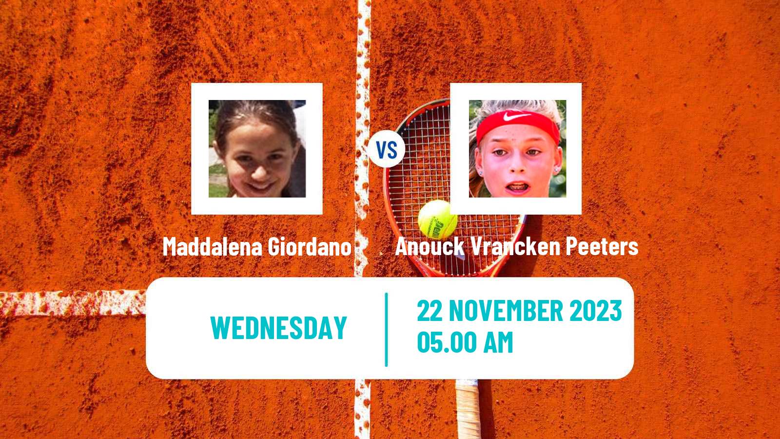 Tennis ITF W15 Sharm Elsheikh 22 Women Maddalena Giordano - Anouck Vrancken Peeters