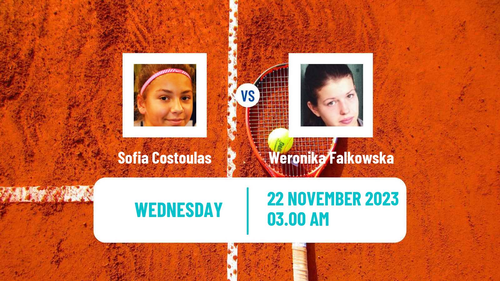 Tennis ITF W25 Limassol Women Sofia Costoulas - Weronika Falkowska