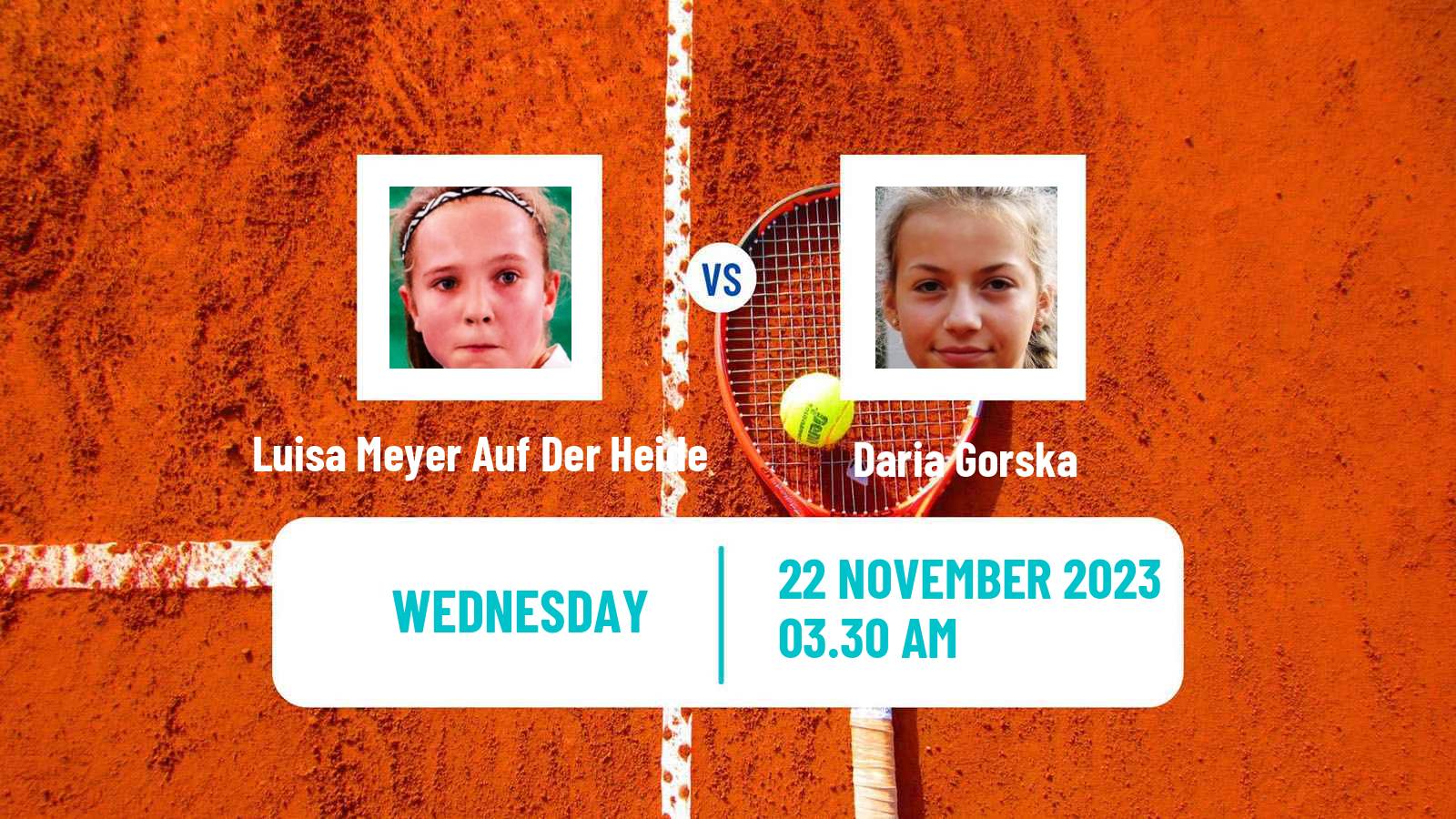 Tennis ITF W15 Monastir 41 Women Luisa Meyer Auf Der Heide - Daria Gorska