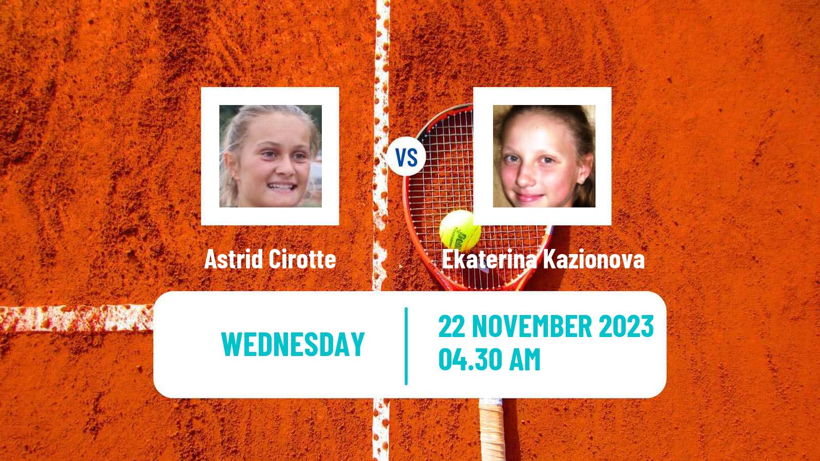 Tennis ITF W15 Alcala De Henares Women Astrid Cirotte - Ekaterina Kazionova