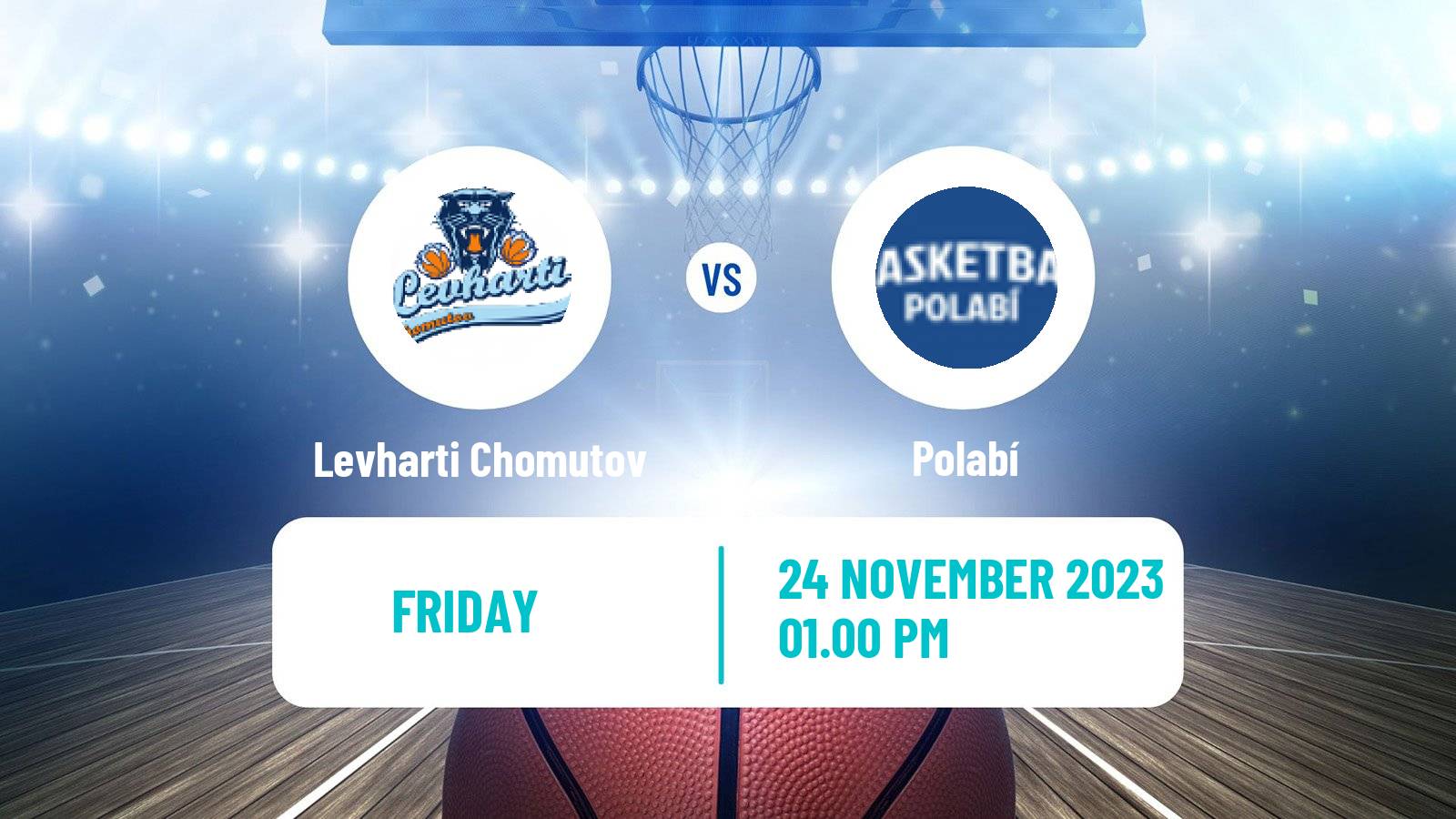 Basketball Czech 1 Liga Basketball Levharti Chomutov - Polabí