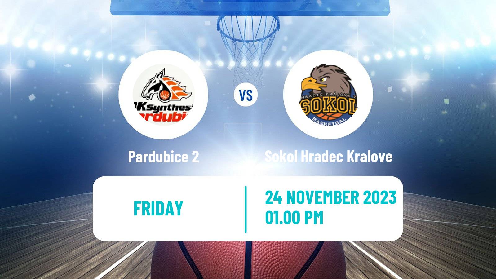 Basketball Czech 1 Liga Basketball Pardubice 2 - Sokol Hradec Kralove