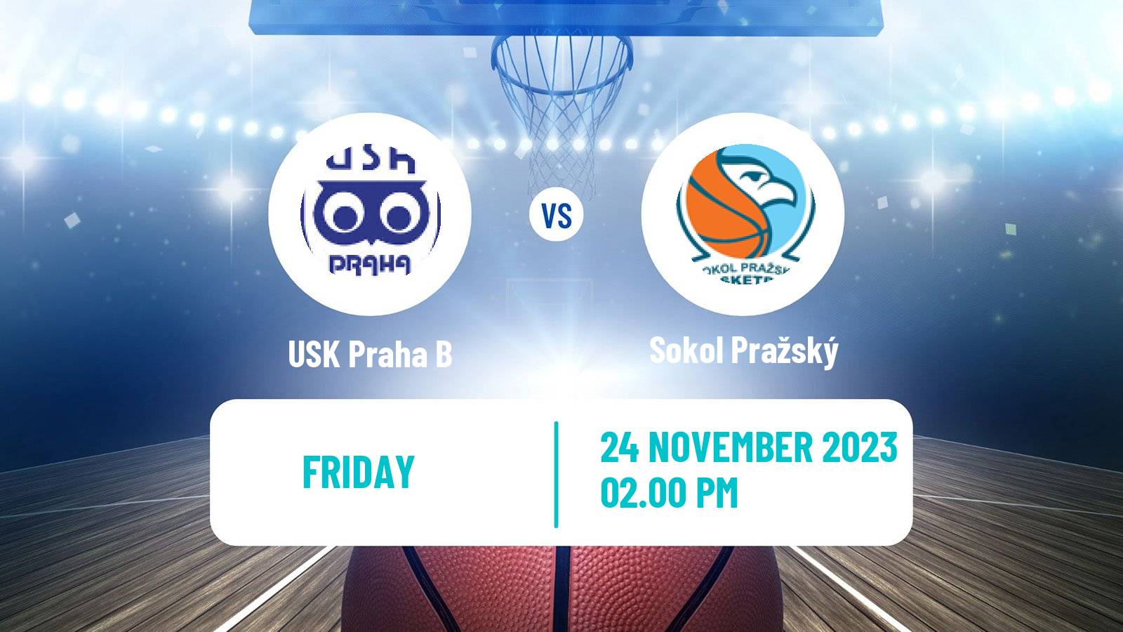 Basketball Czech 1 Liga Basketball USK Praha B - Sokol Pražský