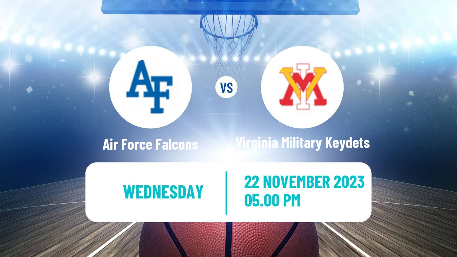 Basketball NCAA College Basketball Air Force Falcons - Virginia Military Keydets