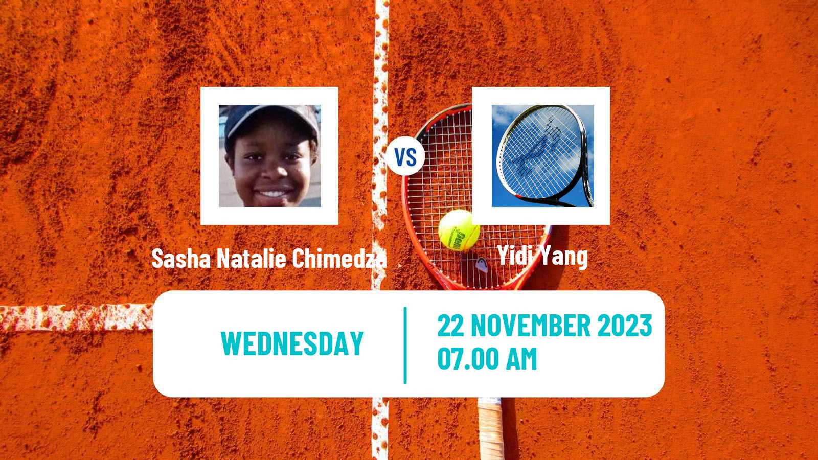 Tennis ITF W15 Monastir 41 Women Sasha Natalie Chimedza - Yidi Yang