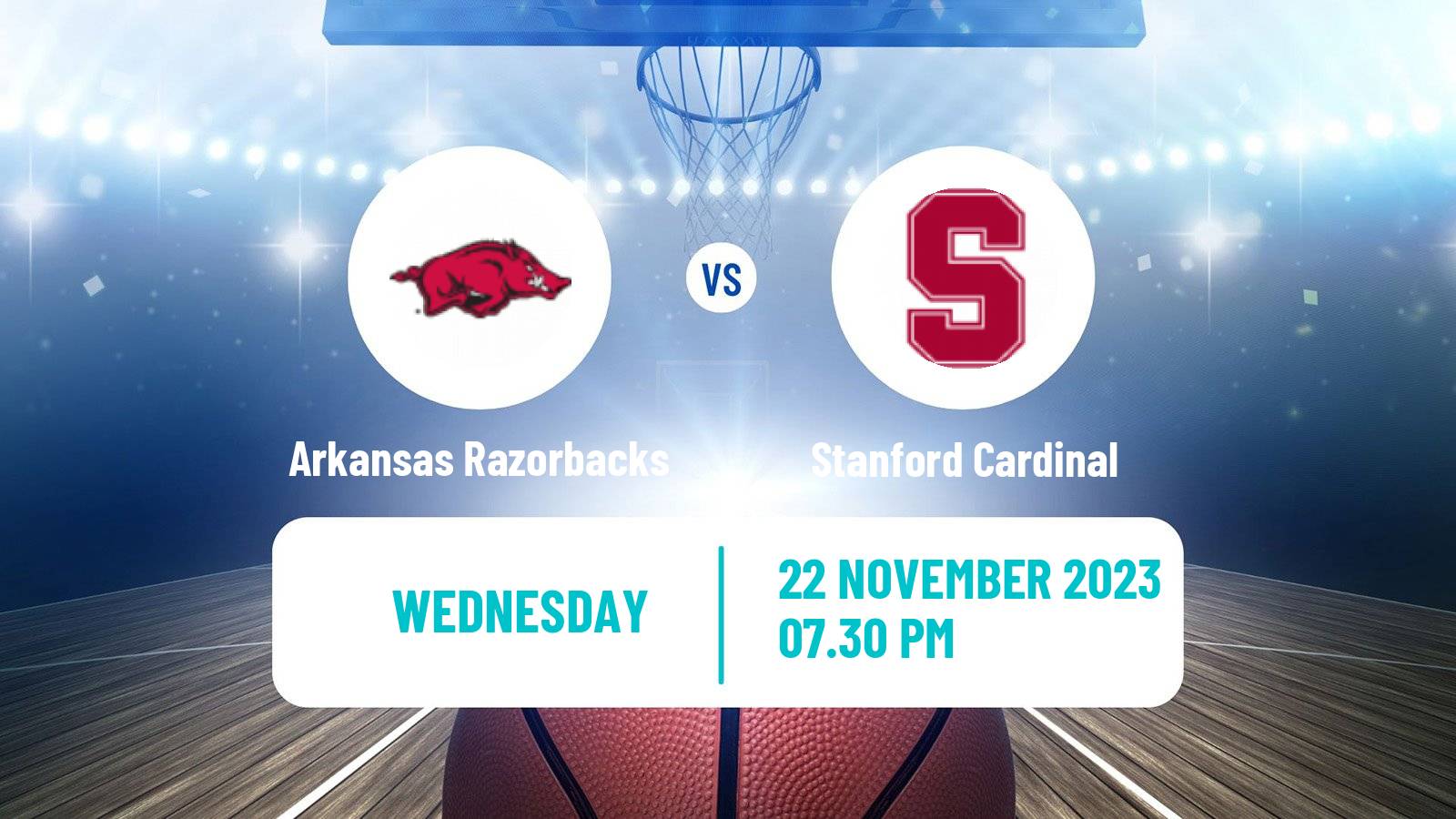 Basketball NCAA College Basketball Arkansas Razorbacks - Stanford Cardinal