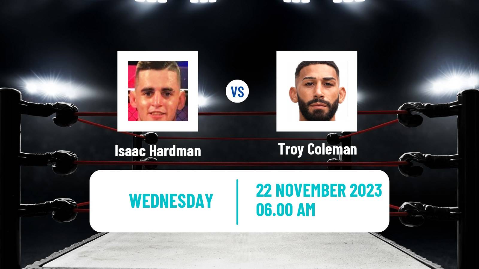 Boxing Middleweight WBO Inter Continental Title Men Isaac Hardman - Troy Coleman