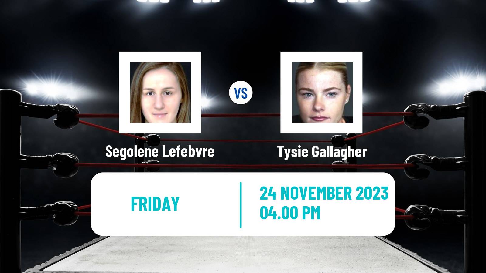 Boxing Super Bantamweight WBO Title Women Segolene Lefebvre - Tysie Gallagher
