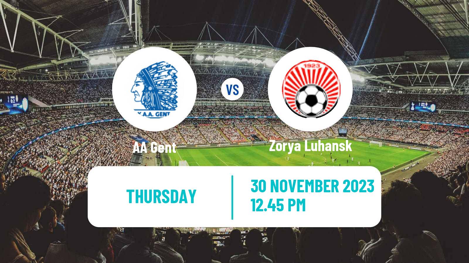 Soccer UEFA Europa Conference League Gent - Zorya Luhansk