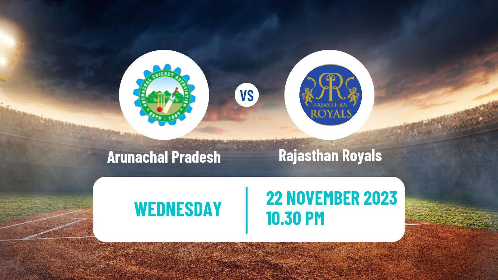 Cricket Vijay Hazare Trophy Arunachal Pradesh - Rajasthan Royals
