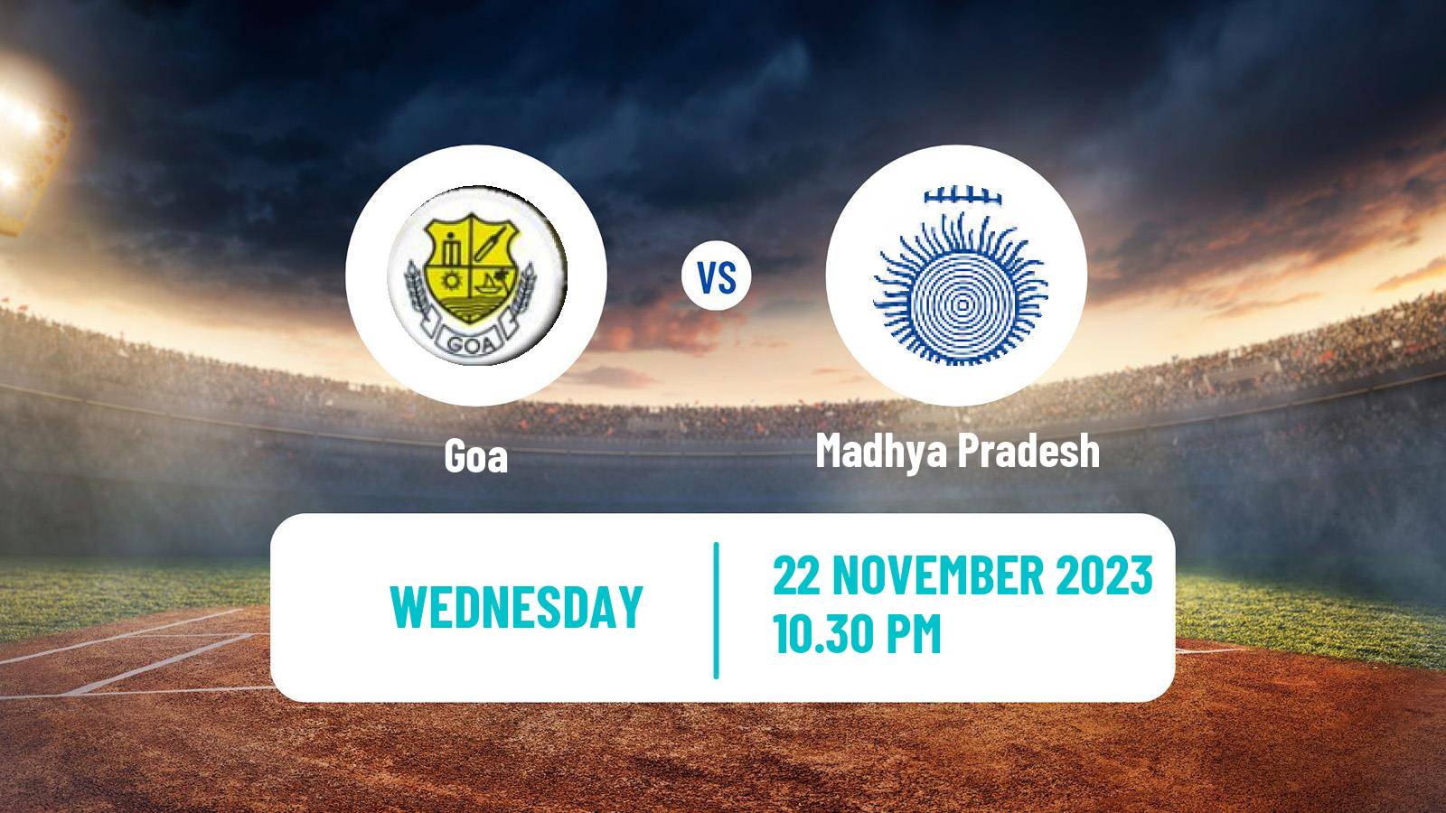 Cricket Vijay Hazare Trophy Goa - Madhya Pradesh