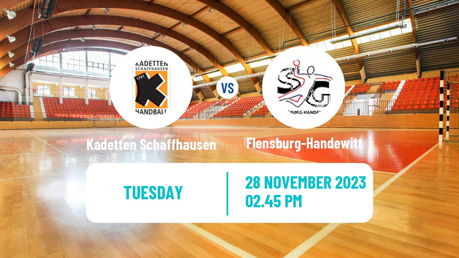 Handball EHF European League Kadetten Schaffhausen - Flensburg-Handewitt
