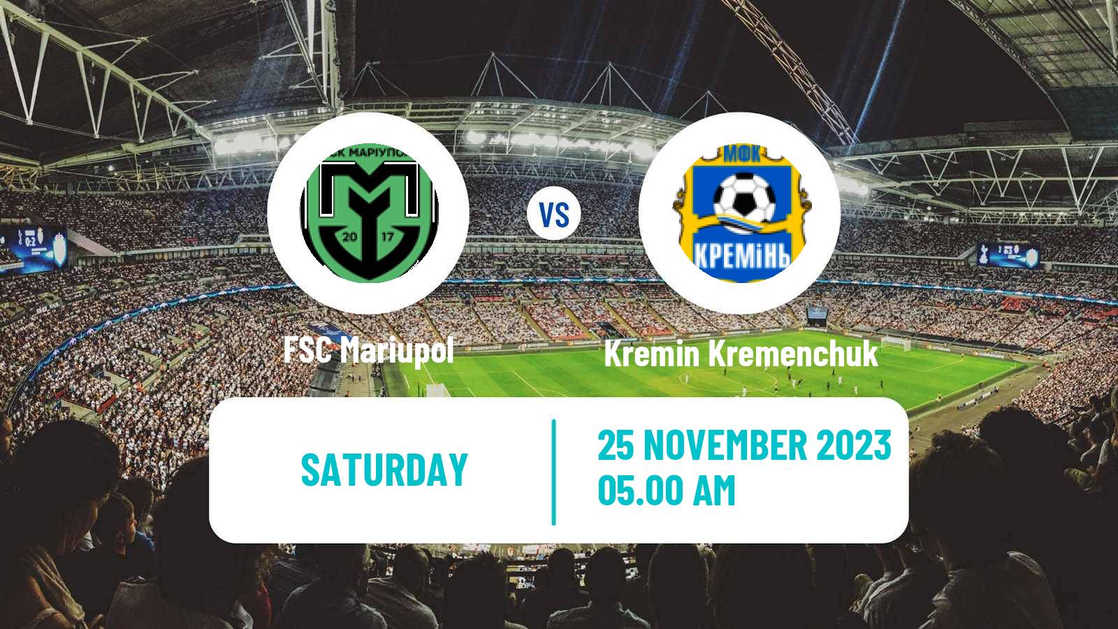 Soccer Ukrainian Persha Liga FSC Mariupol - Kremin Kremenchuk