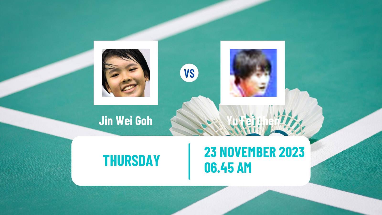 Badminton BWF World Tour China Masters 2 Women Jin Wei Goh - Yu Fei Chen