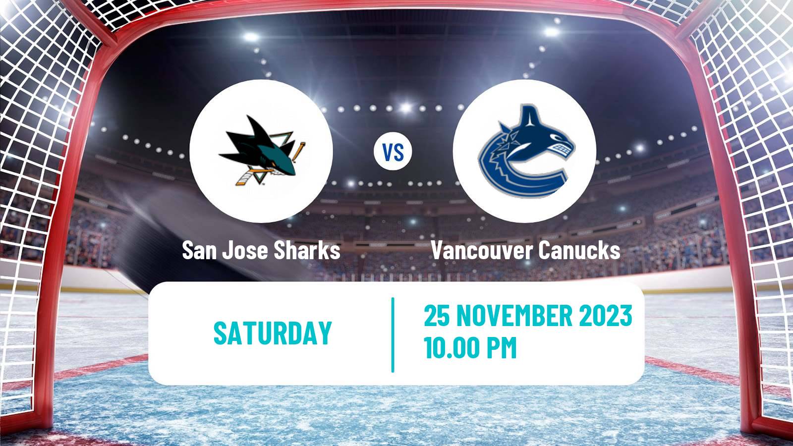 Hockey NHL San Jose Sharks - Vancouver Canucks