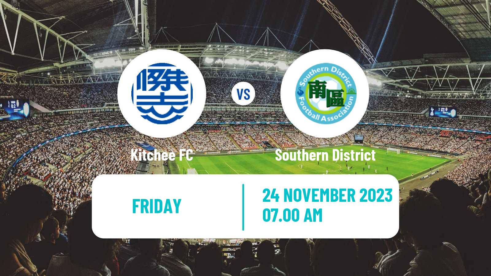 Soccer Hong Kong Premier League Kitchee - Southern District