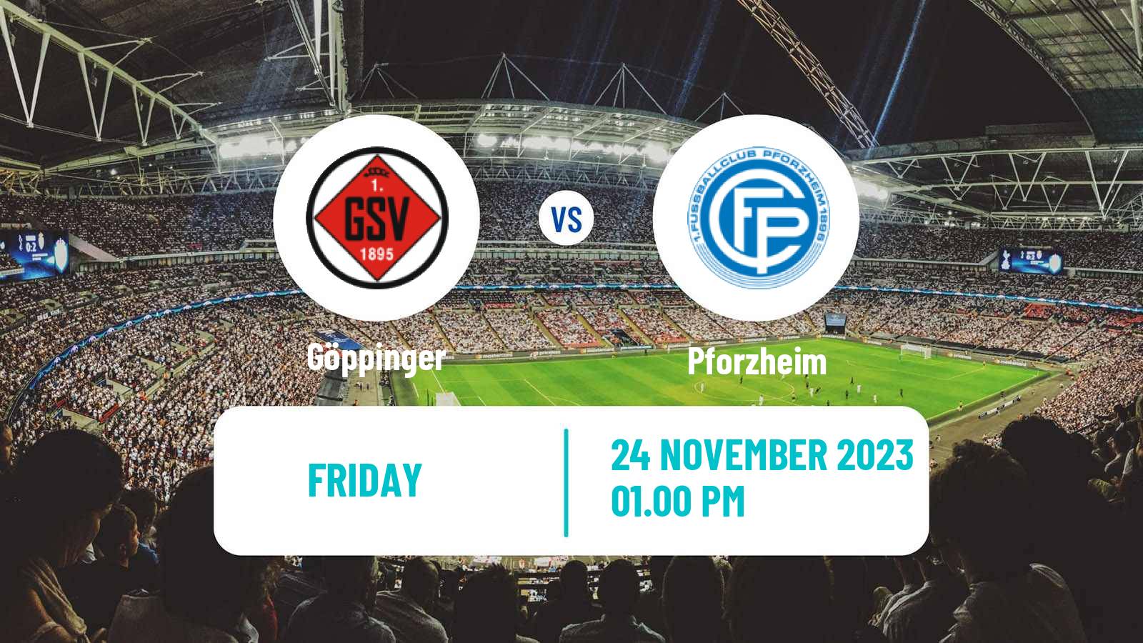 Soccer German Oberliga Baden-Württemberg Göppinger - Pforzheim