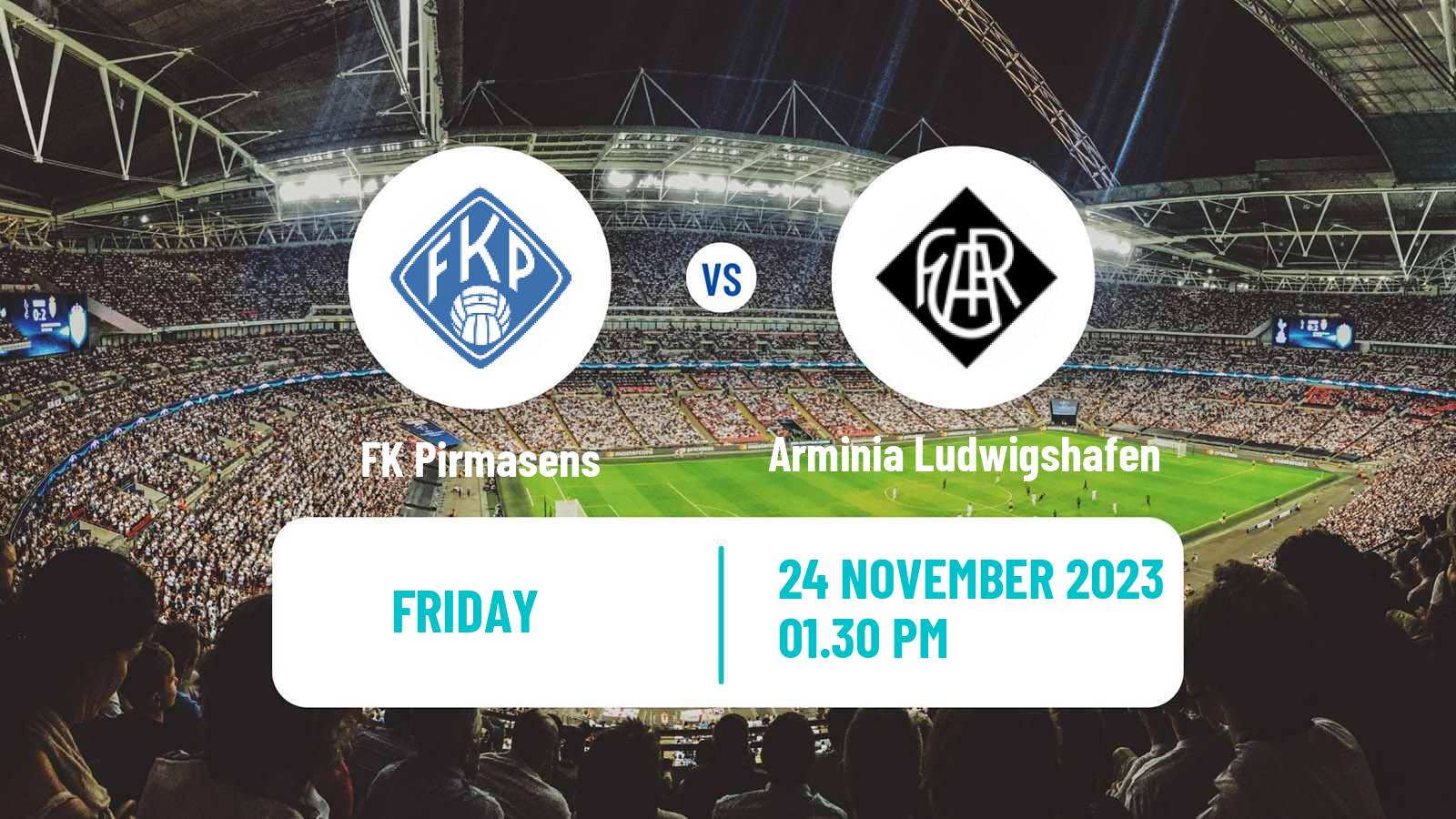 Soccer German Oberliga Rheinland-Pfalz/Saar Pirmasens - Arminia Ludwigshafen