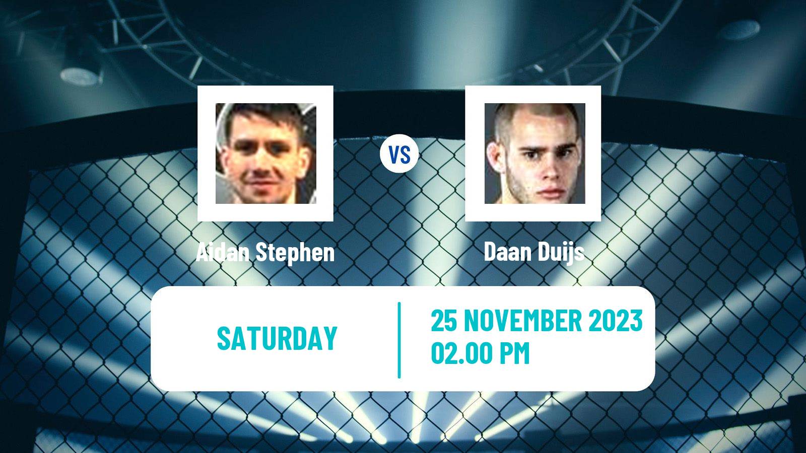 MMA Bantamweight Cage Warriors Men Aidan Stephen - Daan Duijs