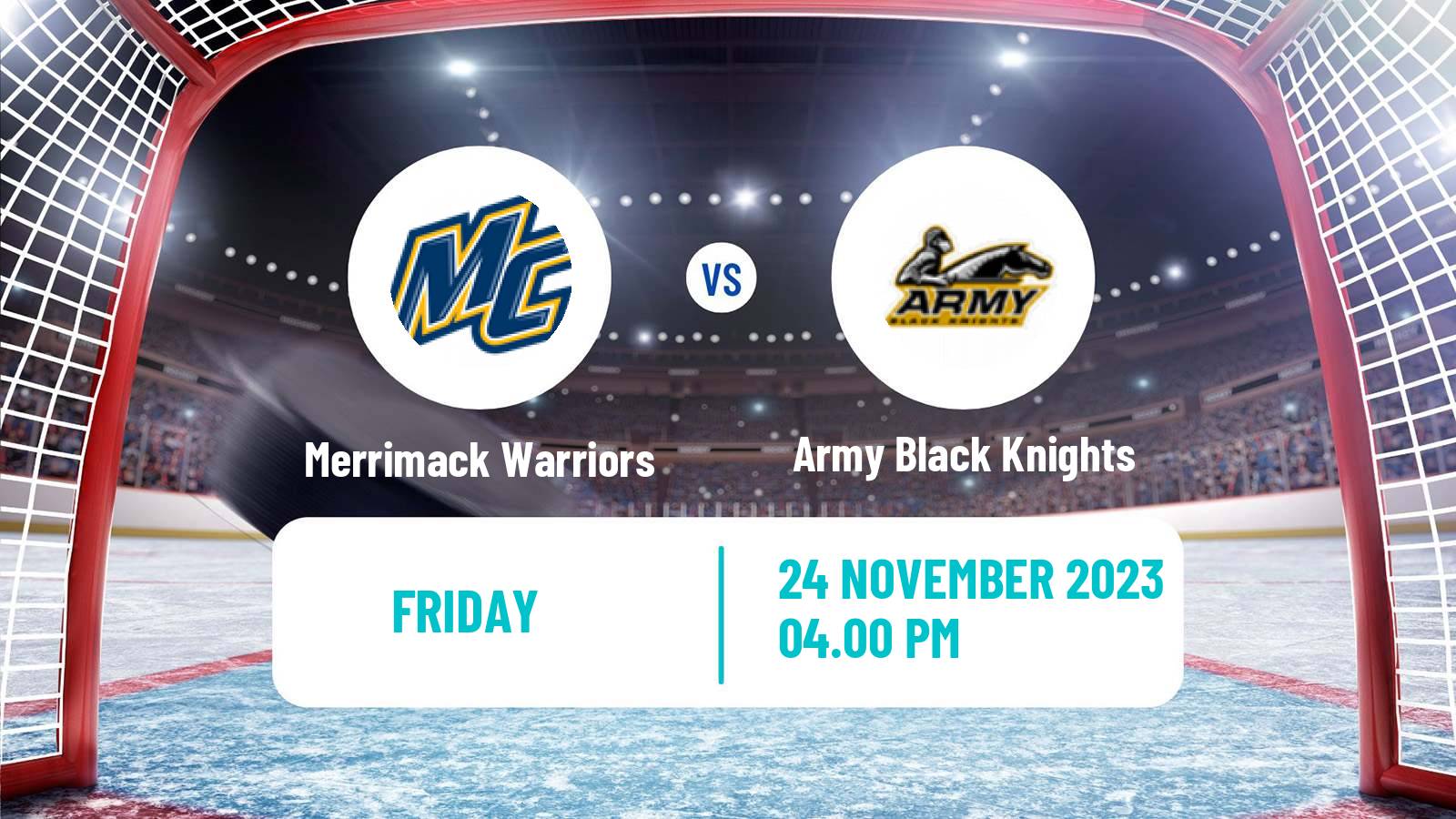 Hockey NCAA Hockey Merrimack Warriors - Army Black Knights
