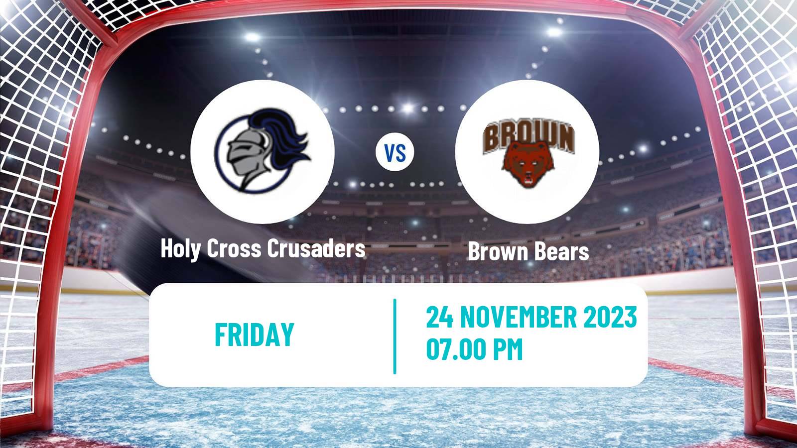 Hockey NCAA Hockey Holy Cross Crusaders - Brown Bears