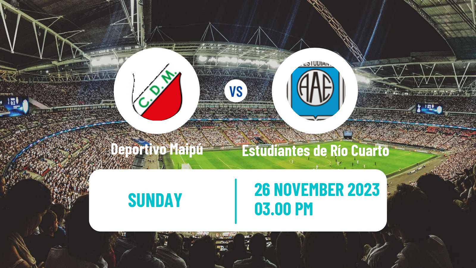 Soccer Argentinian Primera Nacional Deportivo Maipú - Estudiantes de Río Cuarto