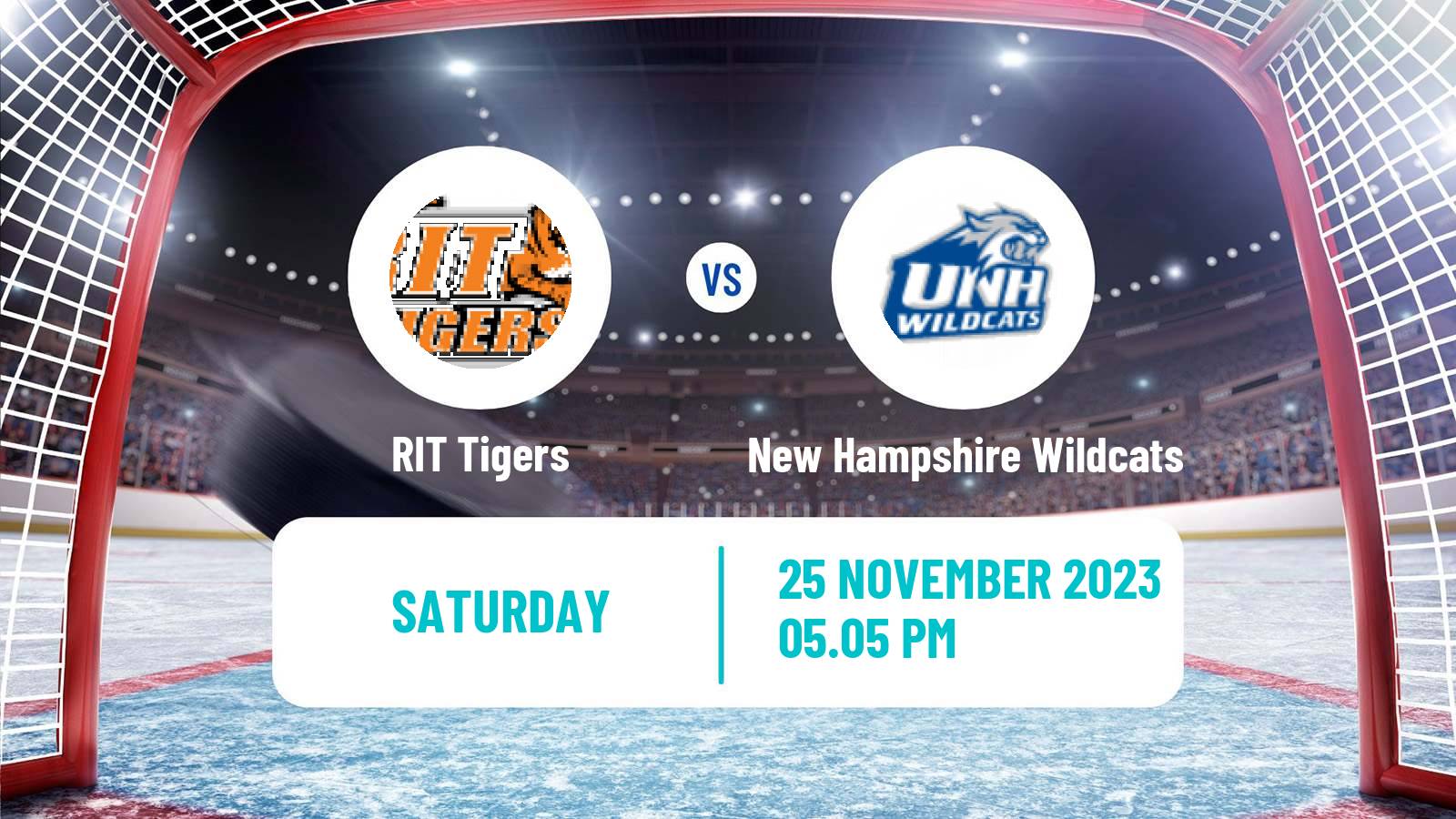 Hockey NCAA Hockey RIT Tigers - New Hampshire Wildcats