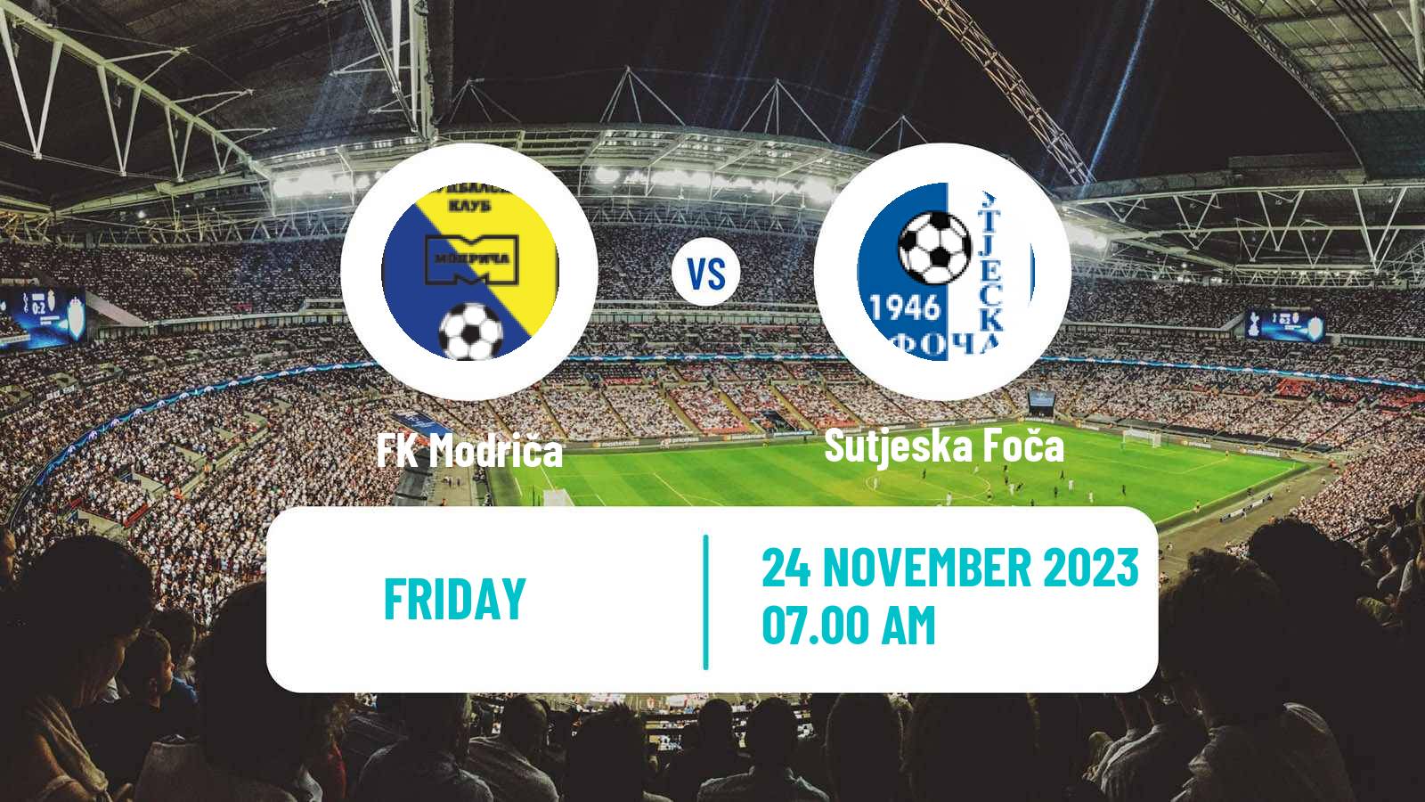 Soccer Bosnian Prva Liga RS Modriča - Sutjeska Foča