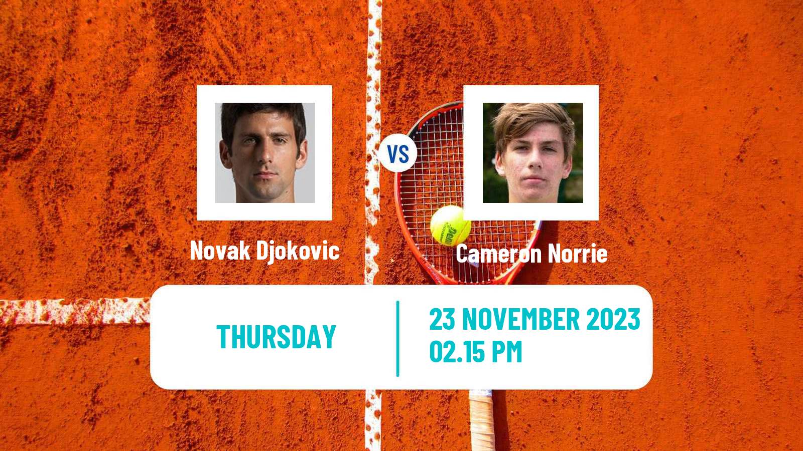 Tennis Davis Cup World Group Novak Djokovic - Cameron Norrie