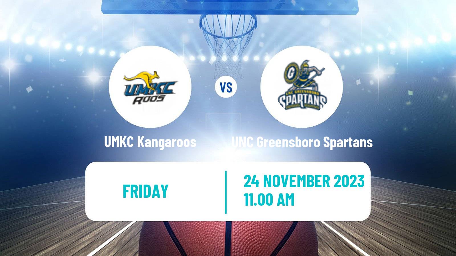 Basketball NCAA College Basketball UMKC Kangaroos - UNC Greensboro Spartans