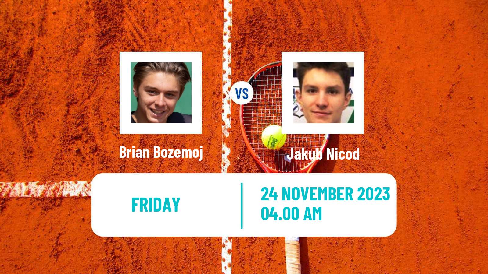 Tennis ITF M15 Limassol Men Brian Bozemoj - Jakub Nicod