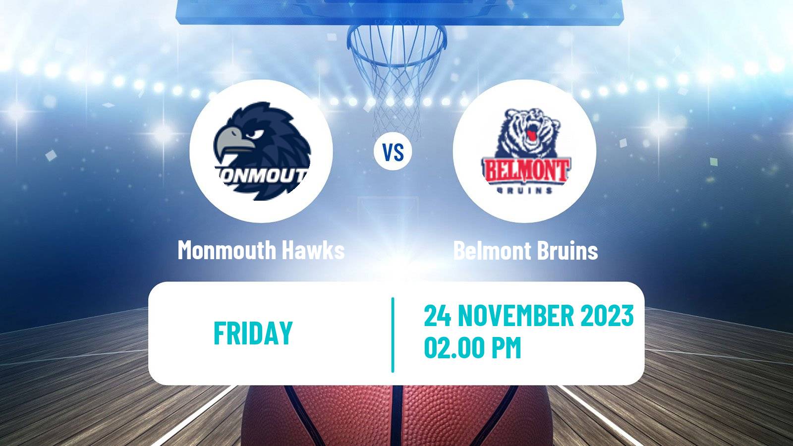 Basketball NCAA College Basketball Monmouth Hawks - Belmont Bruins