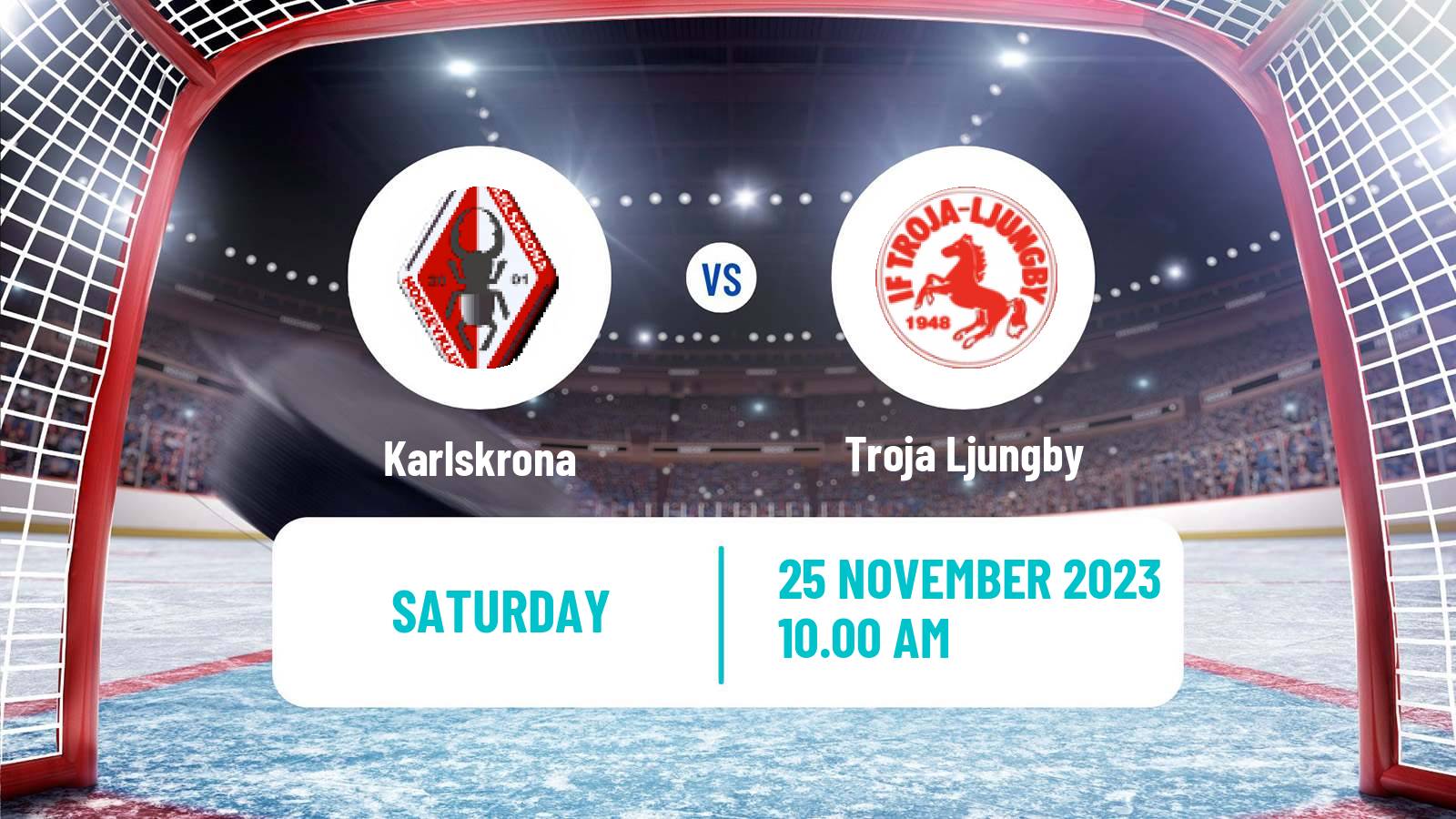 Hockey Swedish HockeyEttan Sodra Karlskrona - Troja Ljungby