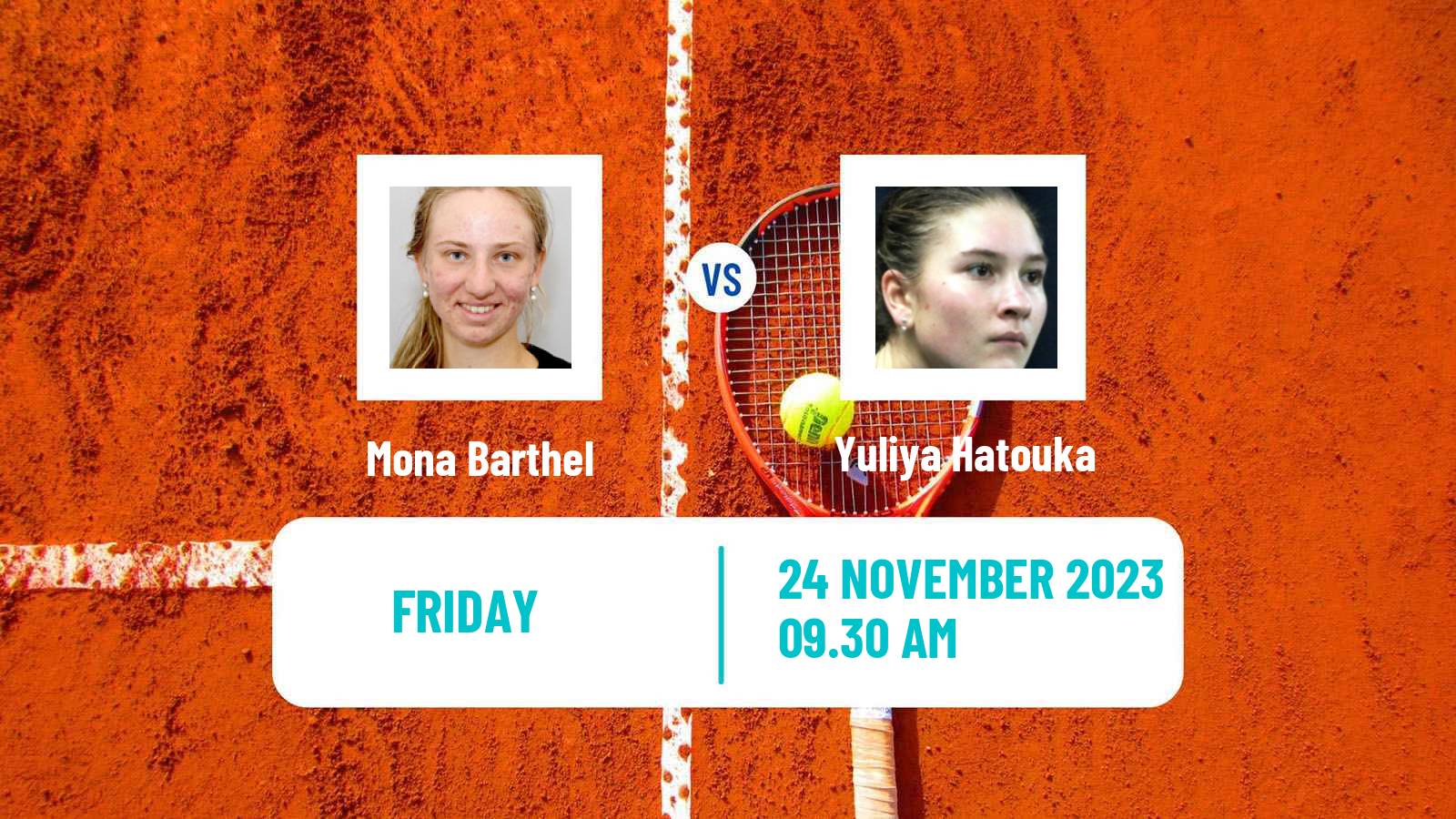 Tennis ITF W25 Ortisei Women Mona Barthel - Yuliya Hatouka