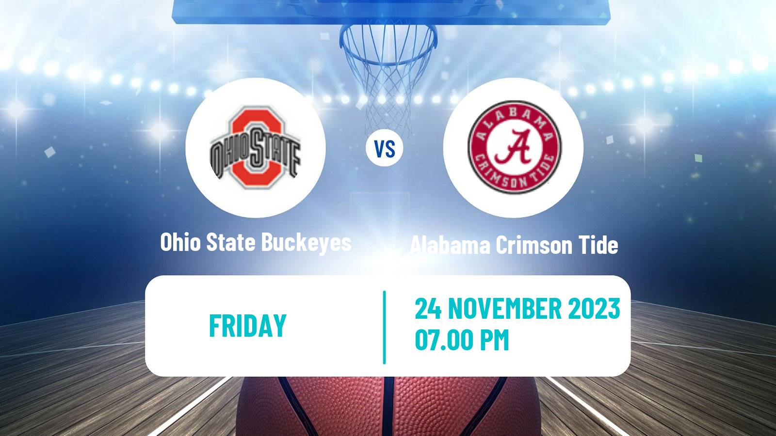 Basketball NCAA College Basketball Ohio State Buckeyes - Alabama Crimson Tide