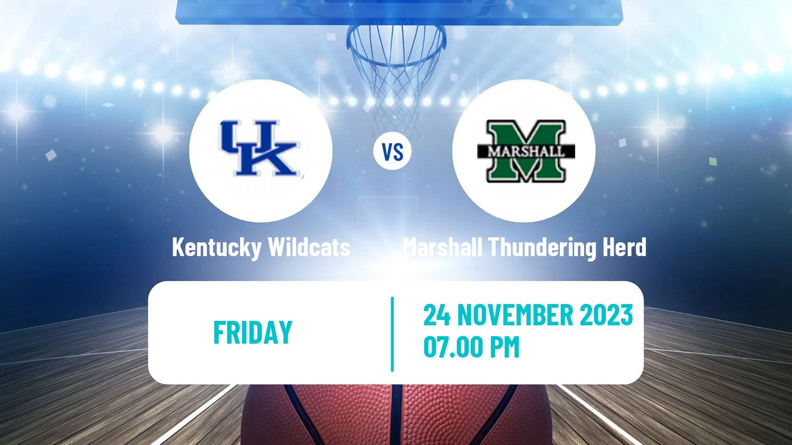 Basketball NCAA College Basketball Kentucky Wildcats - Marshall Thundering Herd