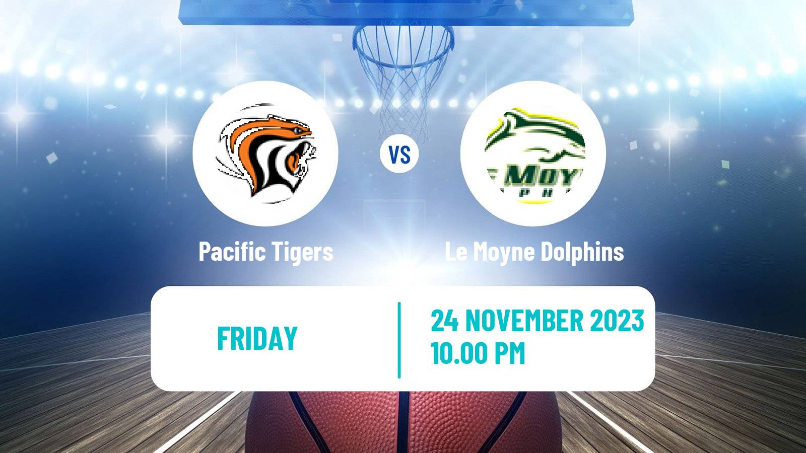 Basketball NCAA College Basketball Pacific Tigers - Le Moyne Dolphins