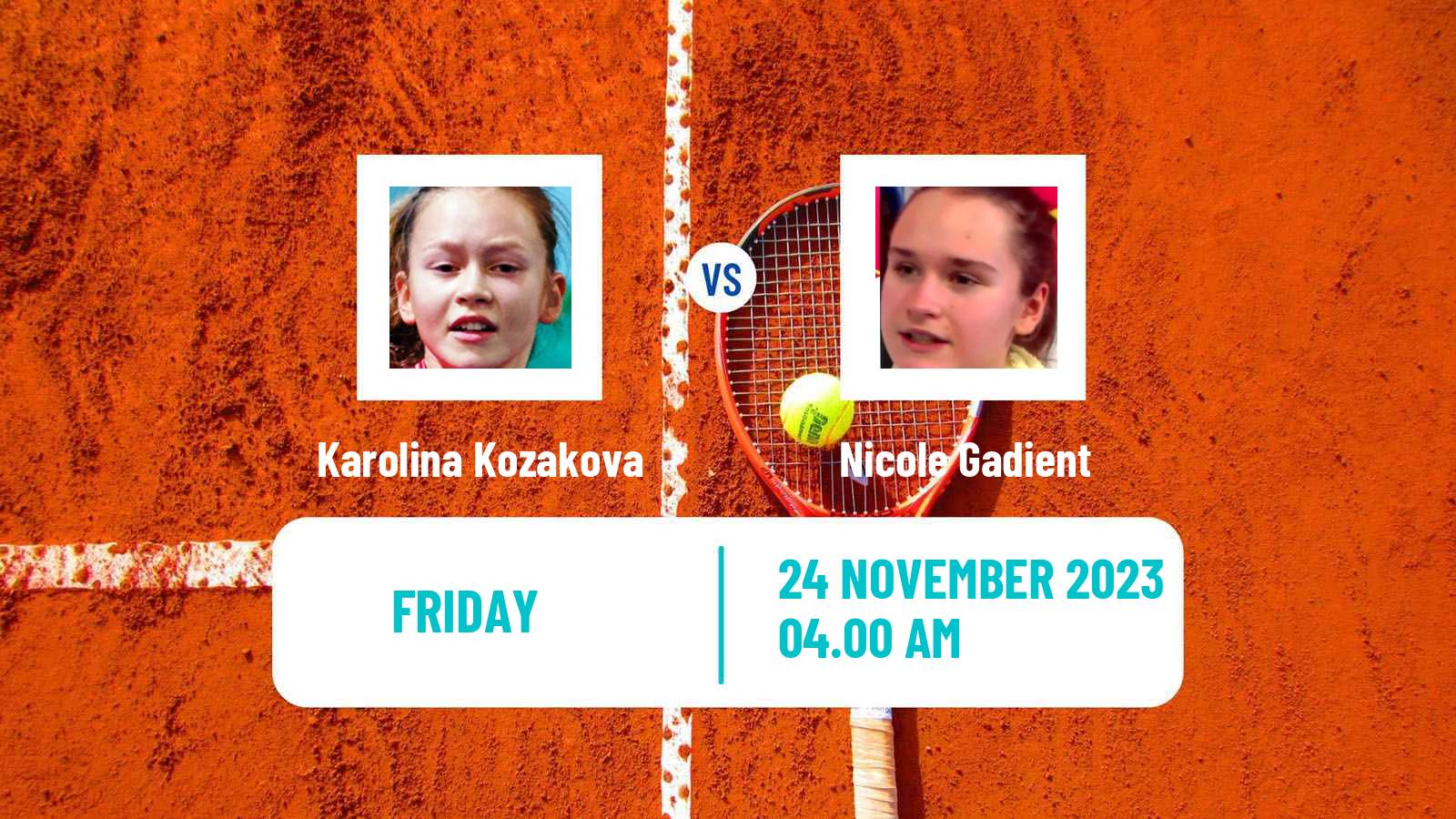 Tennis ITF W15 Monastir 41 Women Karolina Kozakova - Nicole Gadient