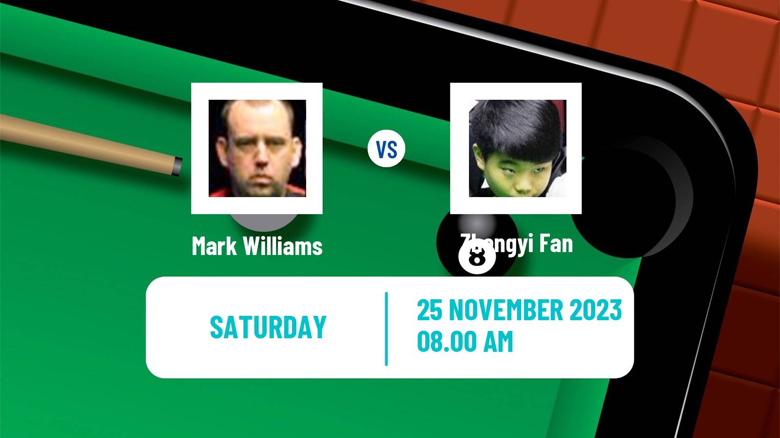 Snooker Uk Championship Mark Williams - Zhengyi Fan